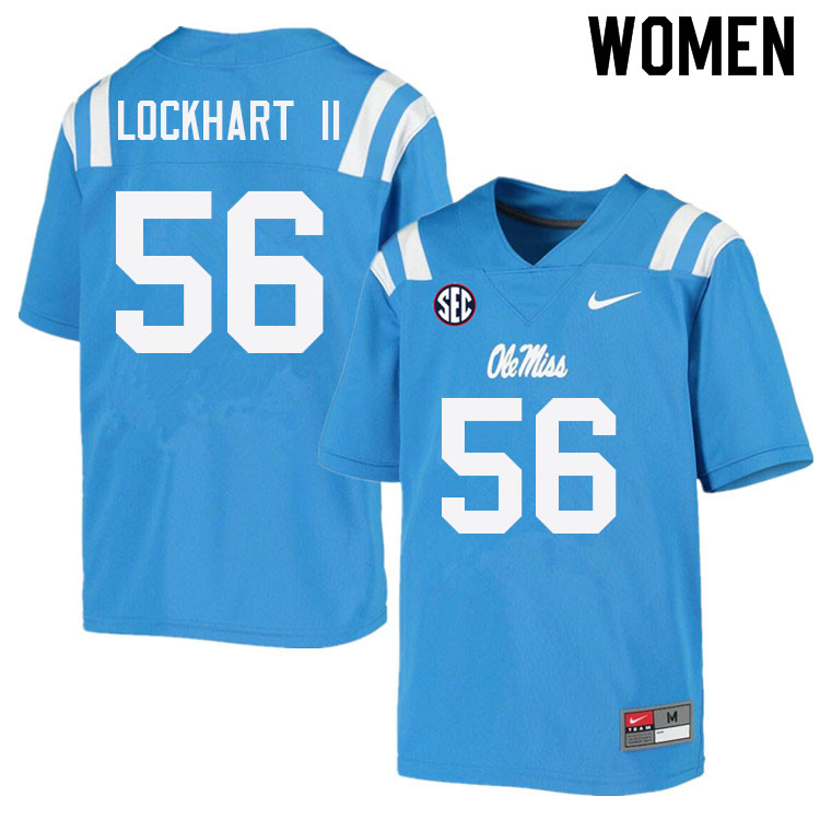 Women #56 Danny Lockhart II Ole Miss Rebels College Football Jerseys Sale-Power Blue - Click Image to Close
